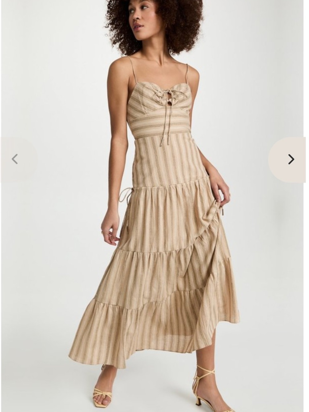 SIGNIFICANT OTHER
JORDAN DRESS - ALMOND/ BLACK STRIPE - Picture 4 of 16